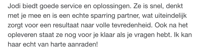 Review Jodi Roerdink | JR | Branding Nijmegen